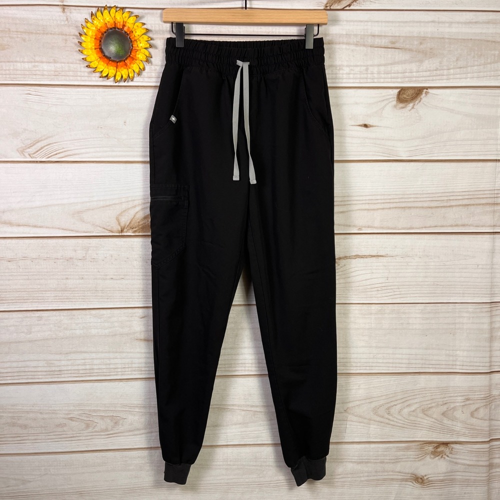 FIGS Zamora Jogger Scrub Pants Black Small Technical Collection Women's Small S